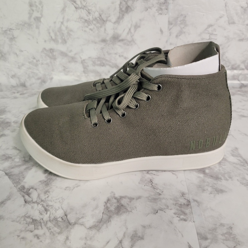 Nobull Men's 6 Women's 7.5 High Top Superfabric Shoes Sneakers Olive Green Gym
